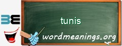 WordMeaning blackboard for tunis